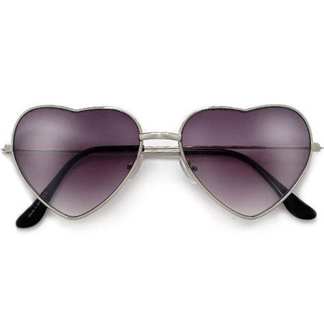 adorable 58mm metal heart frame sunglasses sunglass spot
