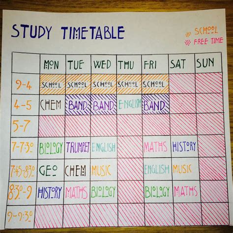 gcse revision timetable ideas  pinterest revision