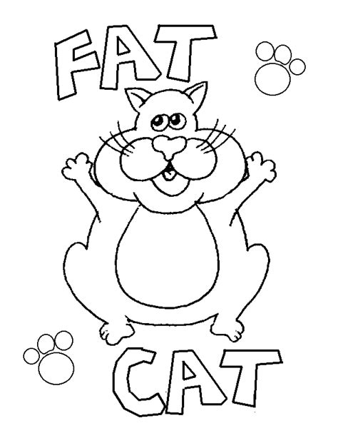 fat cat  coloring pages  kids printable colouring sheets