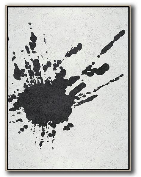 black  white minimalist painting  canvasacrylic painting large