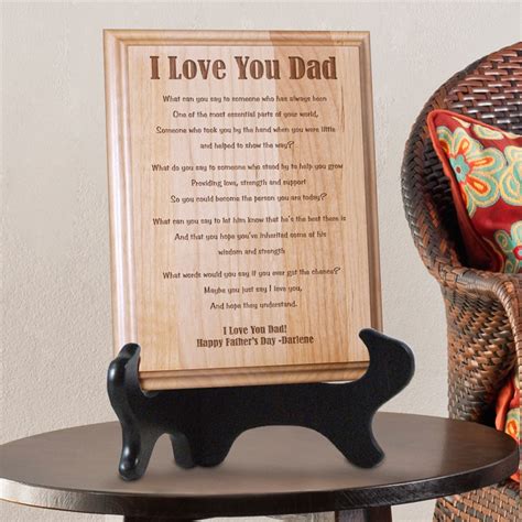 love  dad personalized fathers day wood plaque giftsforyounow