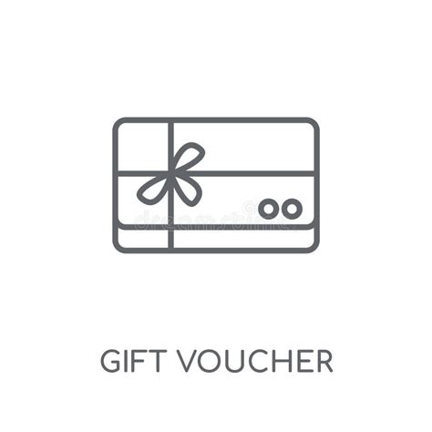 gift voucher linear icon modern outline gift voucher logo conce stock