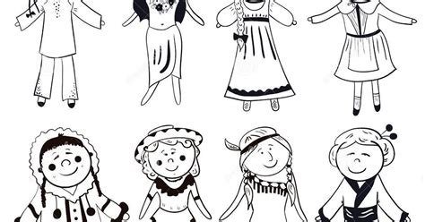 multicultural coloring pages  preschoolers thousand