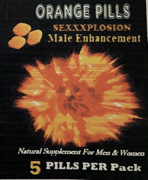5 Orange Male Enhancement Sex Tablets Orange Erectile