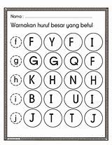 Huruf Lembaran Prasekolah Warna Warnakan Latihan Kitpramenulis Melayu Bahasa sketch template