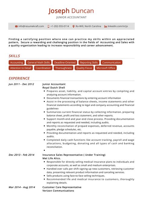 accounting resume template word