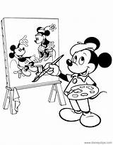 Mickey Coloring Mouse Pages Painting Disneyclips Occupations Artist sketch template