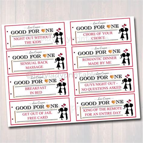 editable love coupon book instant download printable love