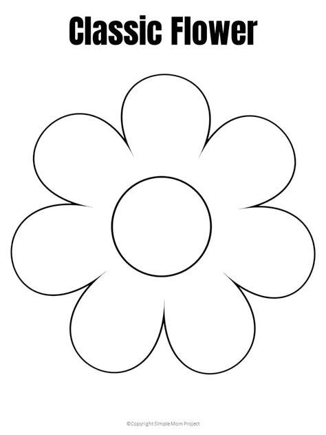 printable flower template simple mom project flower templates