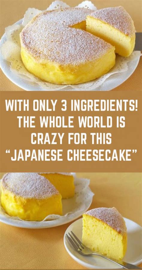 with only 3 ingredients the whole world is crazy for this “japanese cheesecake” with images