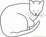 Coloring Fat Cat Sleeping Pages Coloringpages101 Cats Printable sketch template