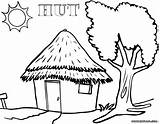 Hut Tiki sketch template