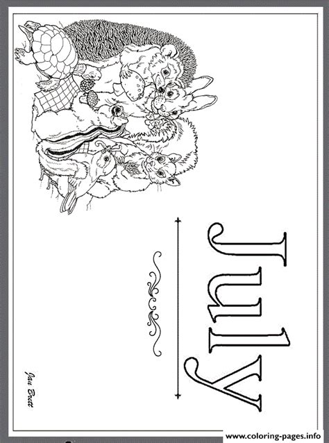 months   year july  jan brett coloring pages printable