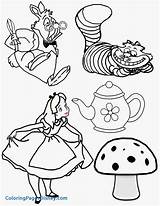 Alice Wonderland Coloring Tea Party Mad Pages Hatter Cartoon Hatters Drawings Drawing Disney Clipart Clip Color School Dormouse Printable Wunderland sketch template
