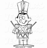 Cartoon Soldier Coloring Tin Vector Outline Drumming Band Marching Pages Drummer Leishman Ron Nsync Royalty Getdrawings Drawing Template Printable sketch template