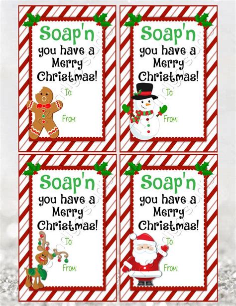 hand soap gift tag digital printable   designs etsy hand