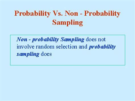 probability   probability sampling