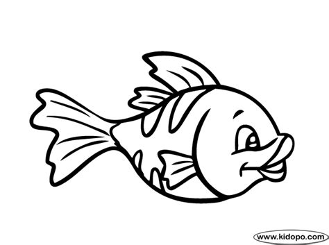 cute fish coloring page