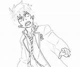 Rin Okumura Exorcist Drawing sketch template
