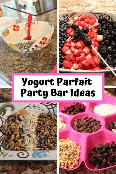 build   yogurt parfait bar party ideas  printable