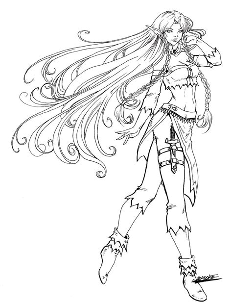 cute anime elves coloring pages coloring pages