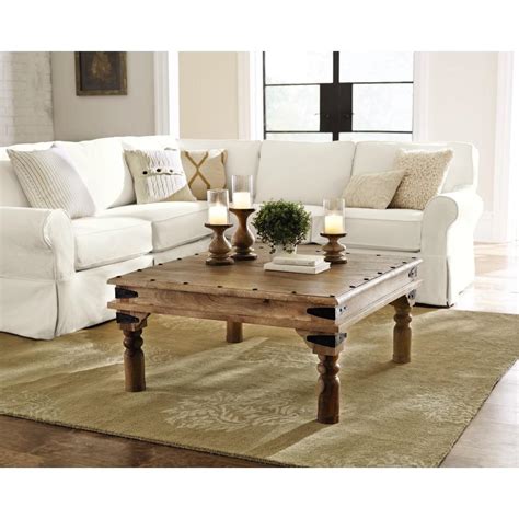 home decorators collection fields weathered brown coffee table