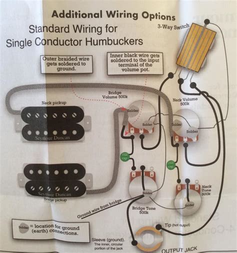 modify  original epiphone les paul wiring  install  sd  humb