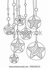 Outlined Chimes Antistress sketch template