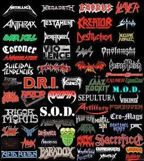 thrash metal    bands   time   genre