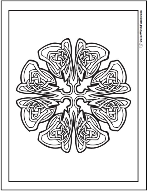 advanced celtic coloring pages  form cross