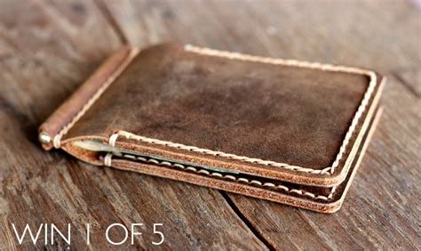 giveaway leather money clip wallet