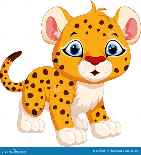 cute cheetah cartoon stock illustration image