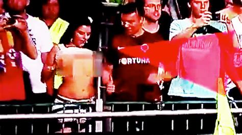 Footballs New Motivational Tool Female Sparta Prague Fan Celebrates A