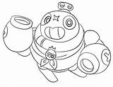 Brawl Stars Coloring Pages Tick sketch template