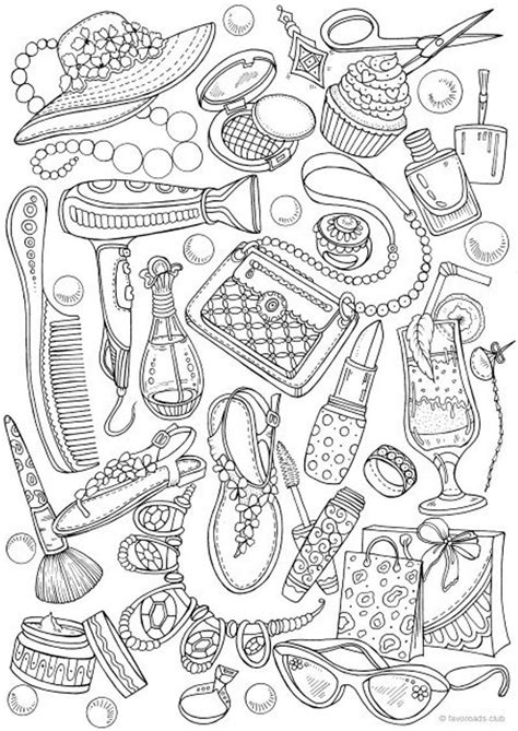 girly coloring pages  adults frauki chererbse