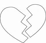 Cuori Roto Spezzato Spezzati Corazón Hearts Imprimir Adults sketch template