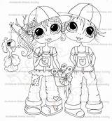 Besties Fishing Digi Stamp Instant Dolls Create Duke Daisy Color Do Baldy Sherri Big Stamps Auction sketch template