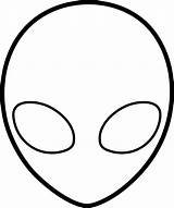 Alien Coloring Face Empty Pages Wecoloringpage sketch template