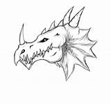 Skull Dragon Drawing Getdrawings sketch template