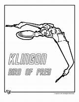 Coloring Trek Star Pages Prey Ships Klingon Printable Book Print Bird Cartoon Kids sketch template