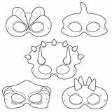 Dinosaur Printable Dinosaurs Mask Coloring Masks Party Happilyafterdesigns Craft sketch template