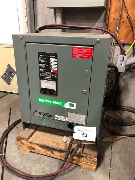 battery mate ac forklift charger model    volt  phase  auctions