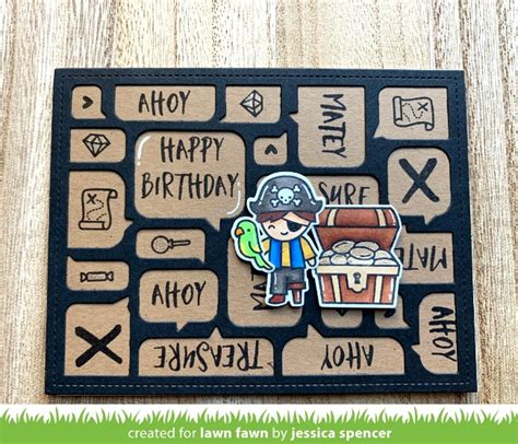 a fun ahoy matey birthday card with jessica lawn fawn