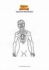 Morales Spiderman Venom Supercolored Maschera Ausmalbild sketch template