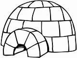 Igloo Clipart Clipartion sketch template