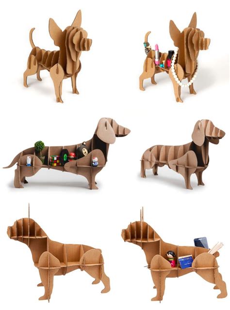 store  stuff   cute cardboard dog shelves cardboard