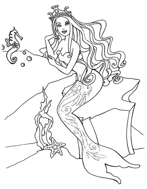 barbie mermaid coloring pages   print  image dibujos