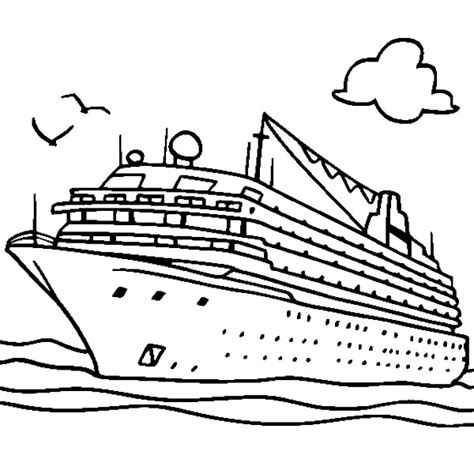 cruise ship coloring page  getcoloringscom  printable