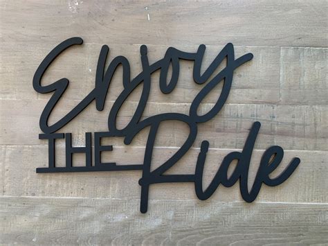 Enjoy The Ride Wood Cutout Sign Enjoy The Ride Sign Cycling Etsy