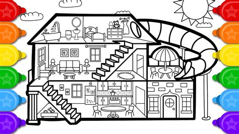 house drawing  colouring